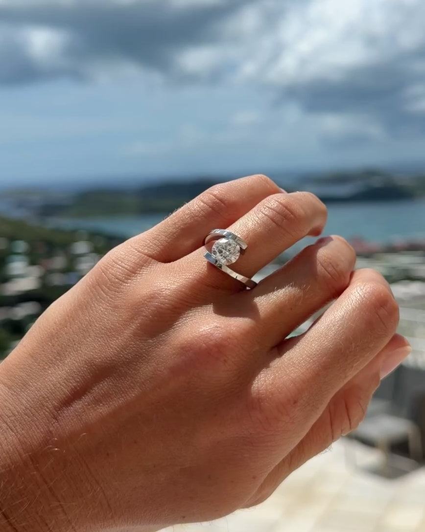 Two-Carat Lab Diamond Bypass Ring - IGI Certified