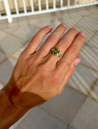 Peridot & Diamond Ring - PREORDER