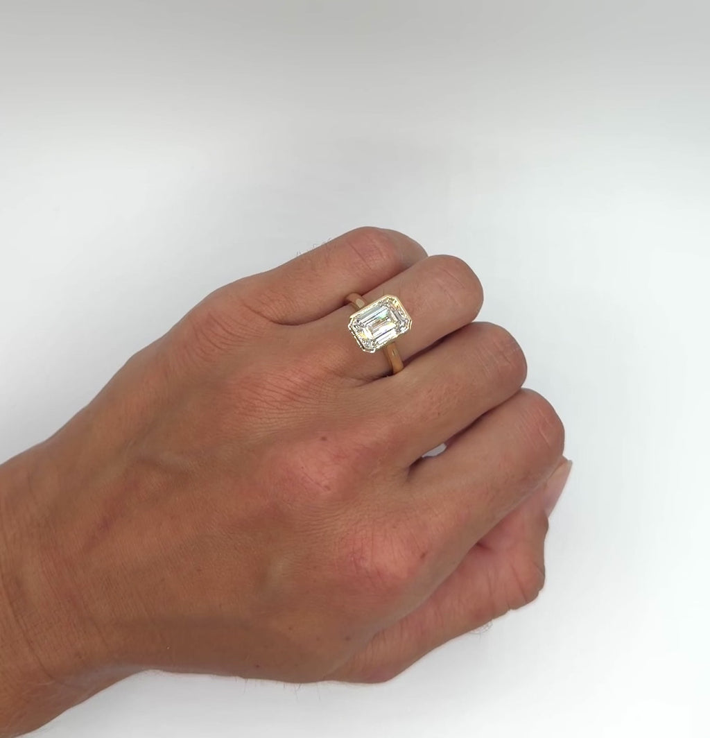 Radiant Cut Solitare Lab Diamond Ring