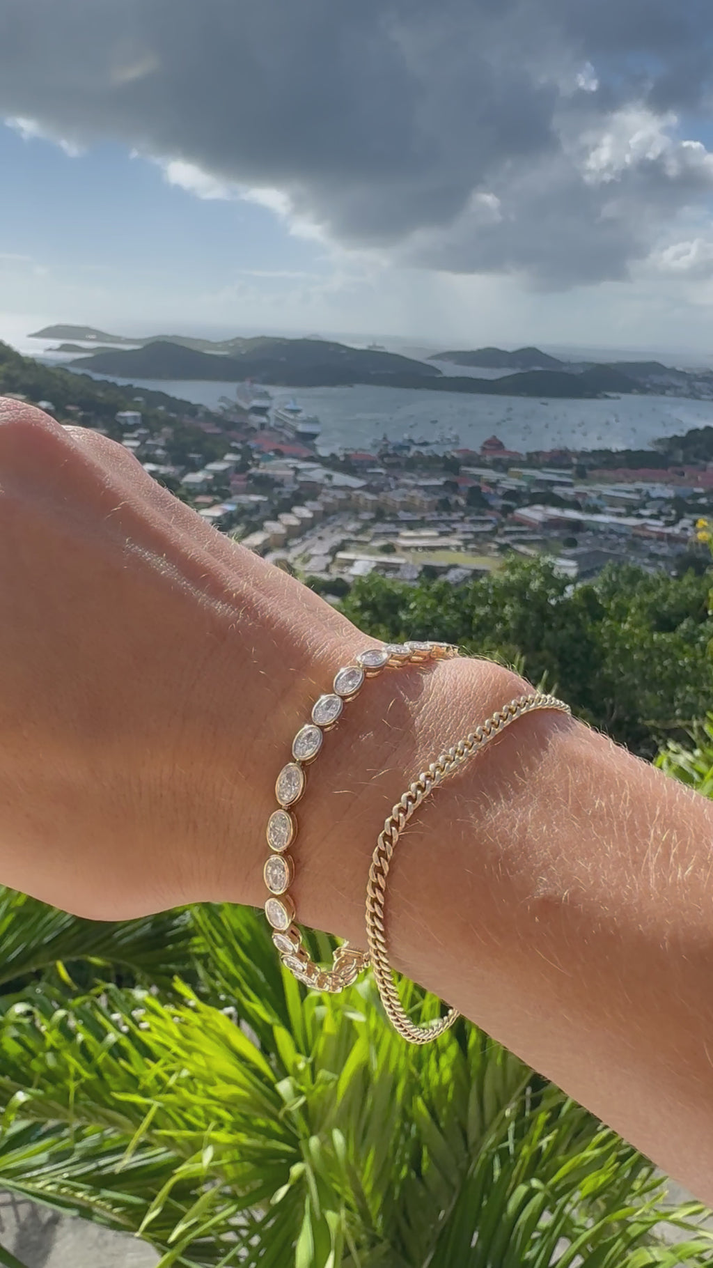 Bezel Oval Lab Diamond Tennis Bracelet - PREORDER