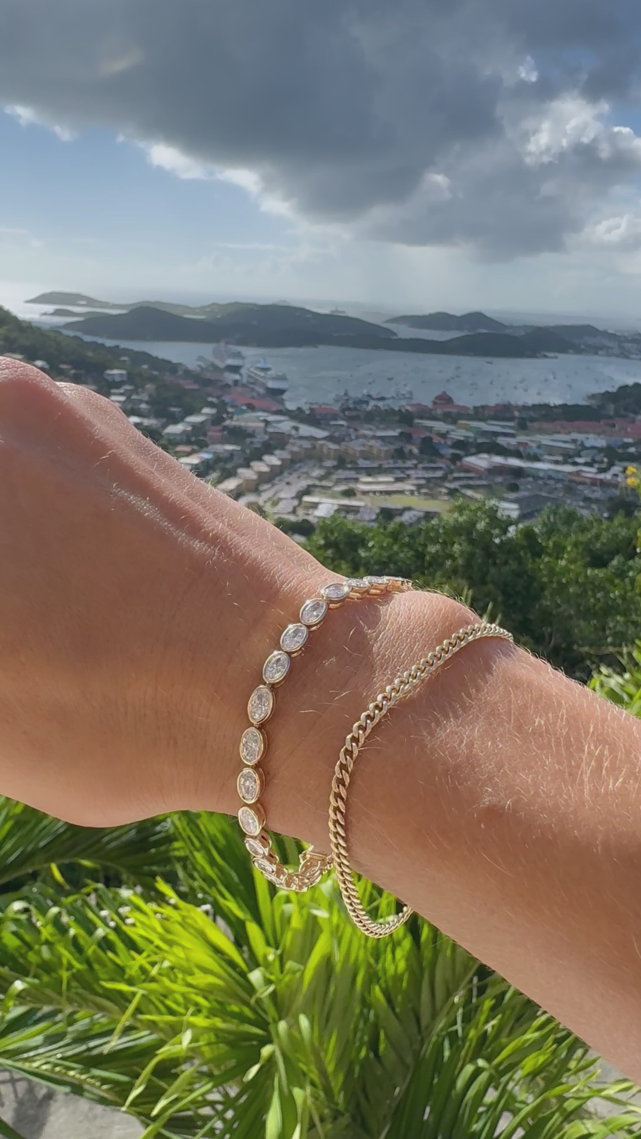 Bezel Oval Lab Diamond Tennis Bracelet - PREORDER