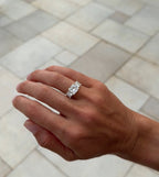 Princess Trio Ring - IGI Lab Diamonds, 14kt Yellow Gold