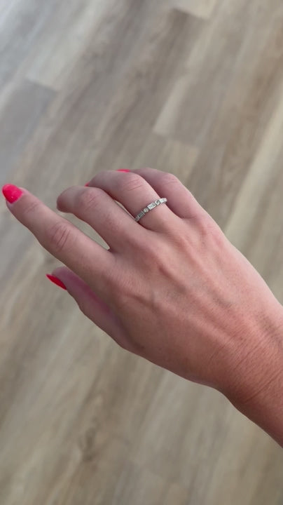 Bezel Baguette & Round Brilliant Half Eternity Band