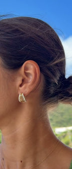 Five Row Hoop Earrings