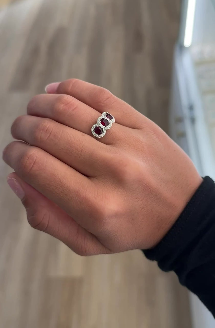 Ruby Trio Ring