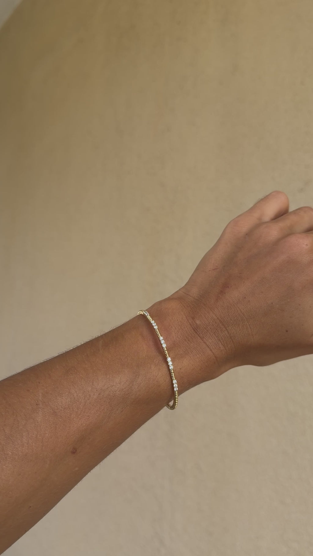 Diamond Trio Flexi Bangle - 18kt