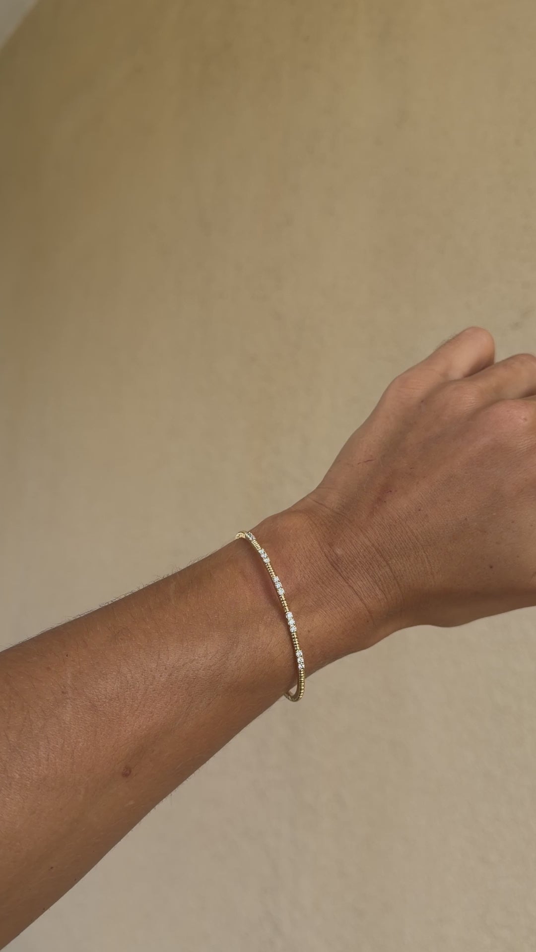 Diamond Trio Flexi Bangle - 18kt