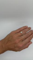Pear and Round Lab Diamond Bezel Ring