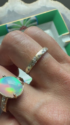 Brushed Gold Scattered Diamond Band - PREORDER