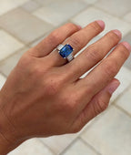 Sapphire and Diamond Statement Ring - GIA Certified Natural