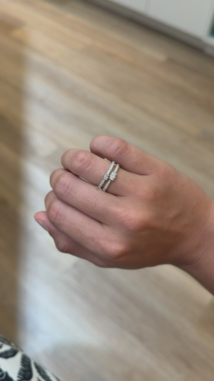 Double Band Diamond Ring