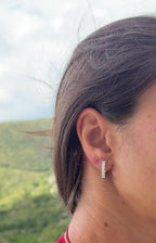 Medium Diamond Hoop Earrings
