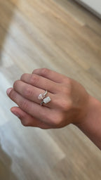 Toi et Moi Pink & White Lab Diamond Ring