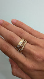 Twisted Gold Band with Diamonds