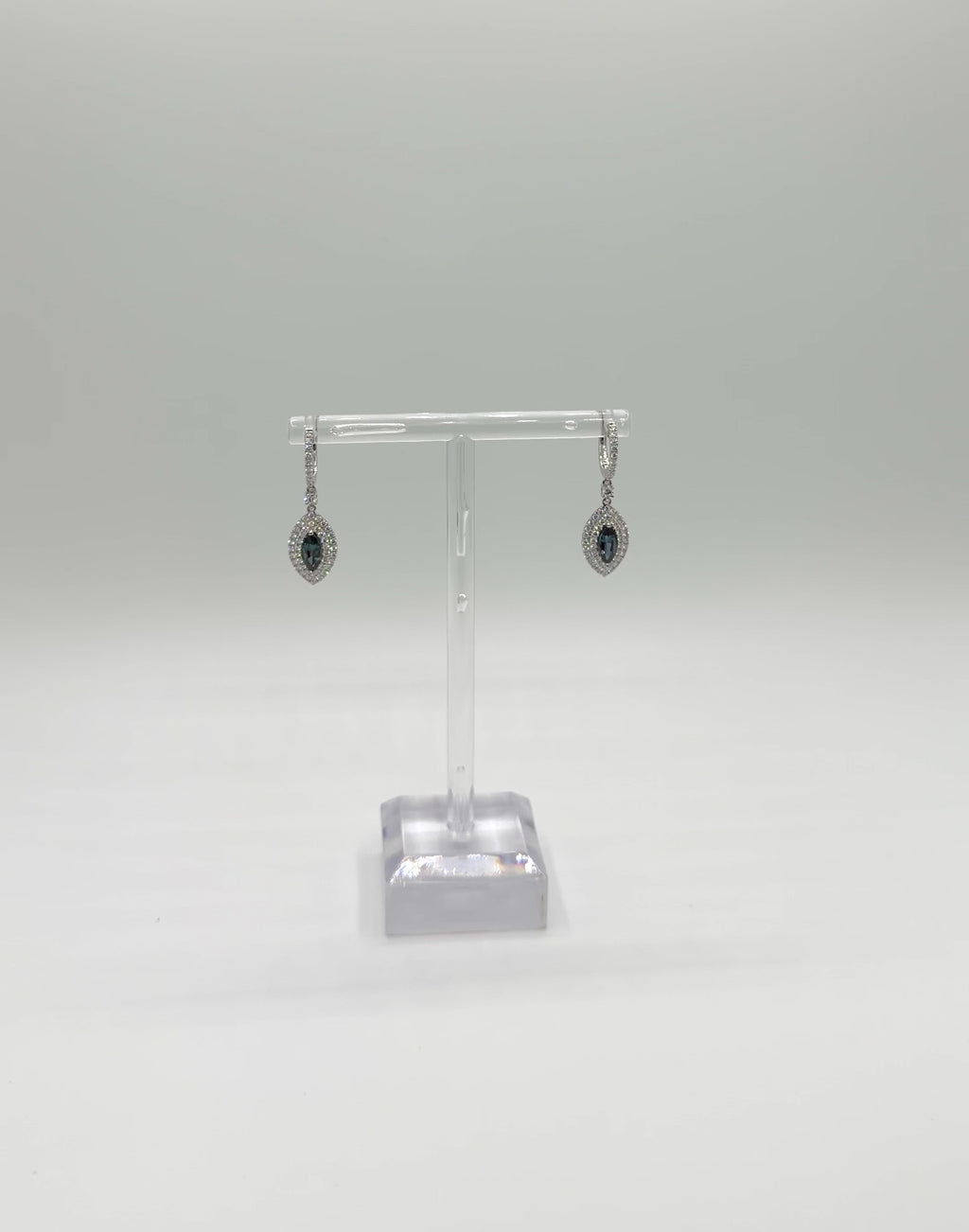 GUB Certified Marquise Alexandrite Drop Earrings