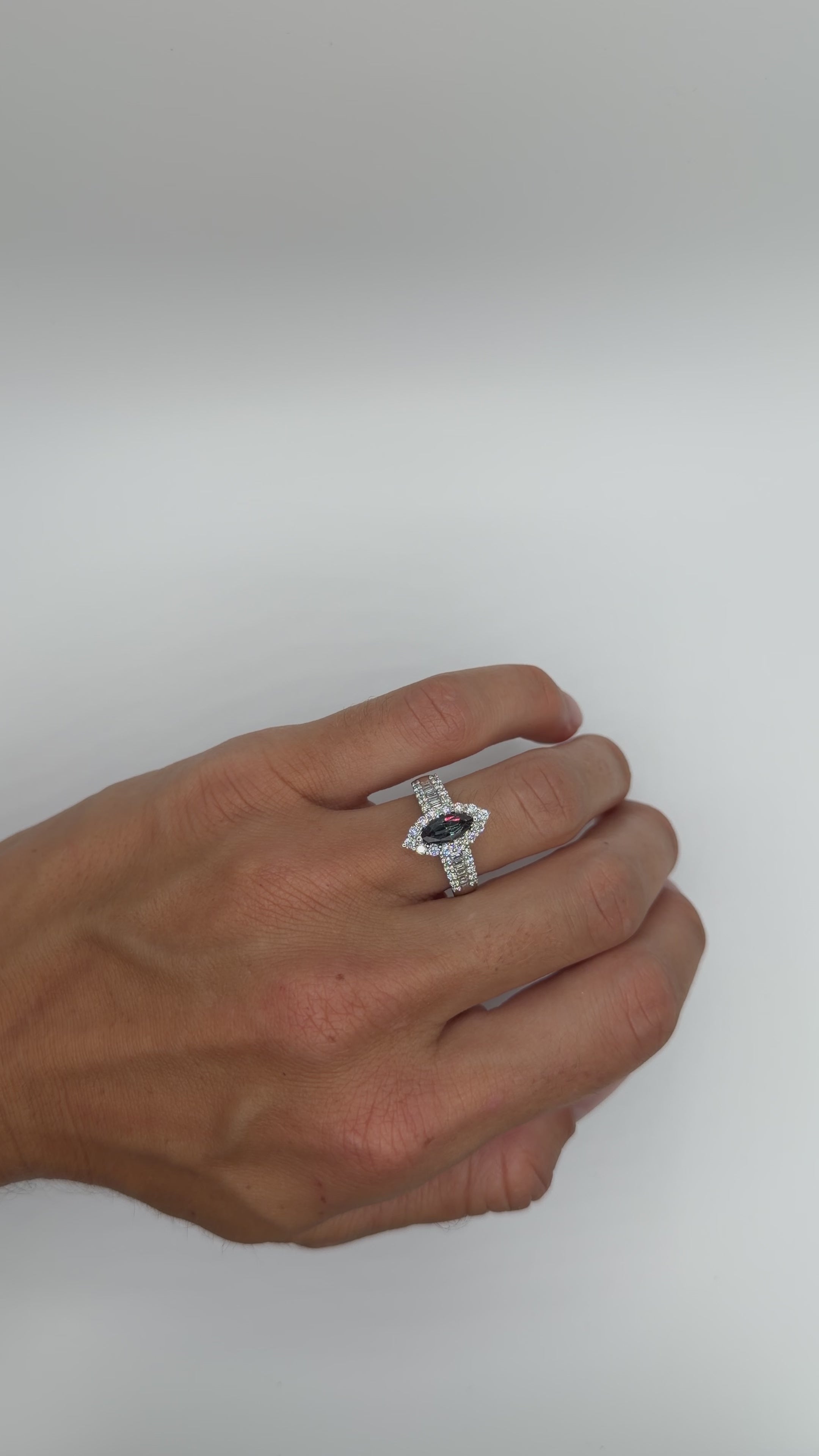GIA Alexandrite Marquise Cocktail Ring