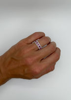 Five Stone Pink Sapphire Ring