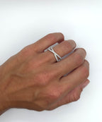 Dainty Diamond Criss-Cross Ring