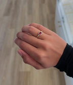 East-West Oval Ruby & Diamond Ring