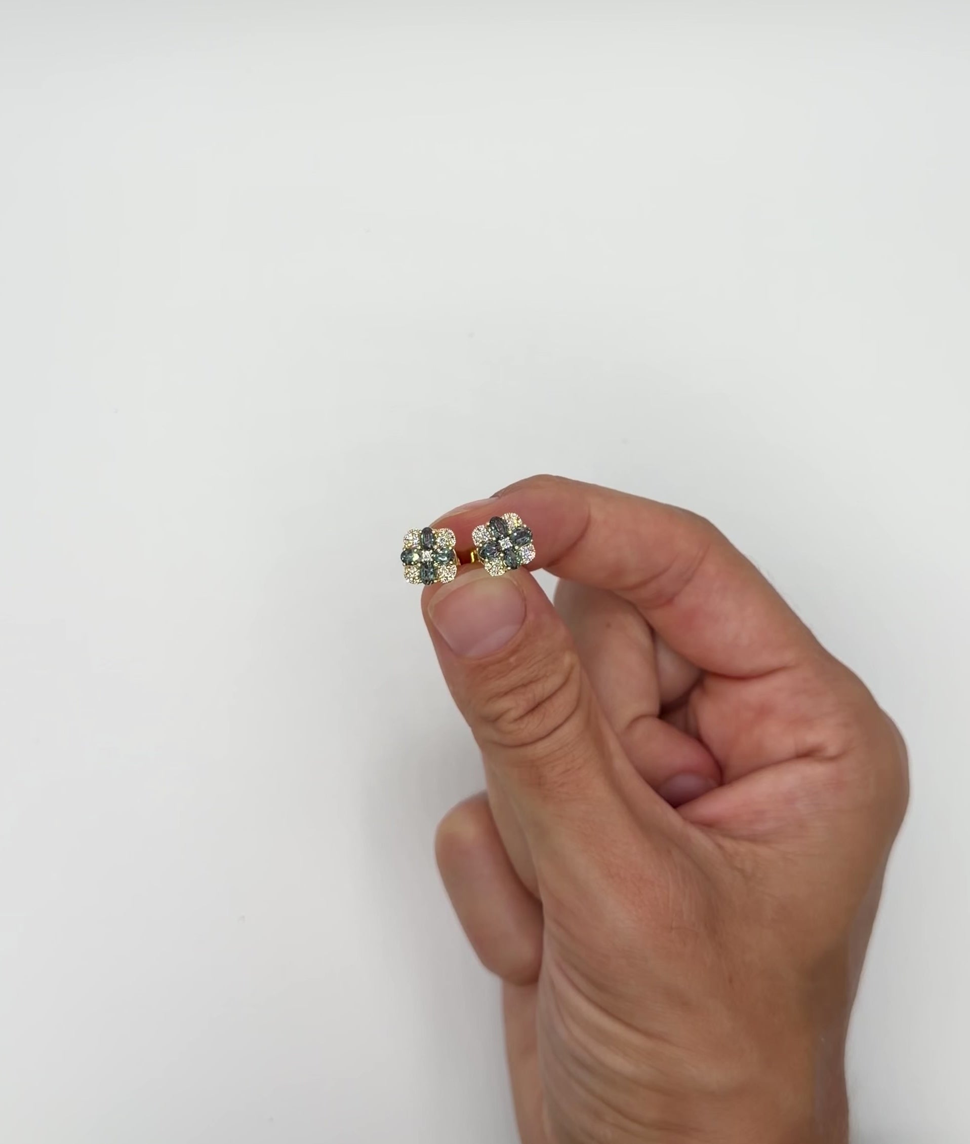 Alexandrite Flower Studs