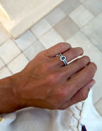 Alexandrite Oval Ring with Halo