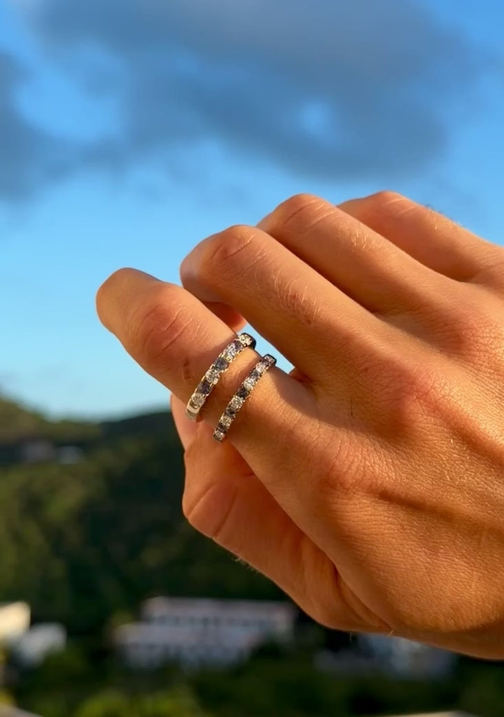 Dainty Alexandrite & Diamond Band