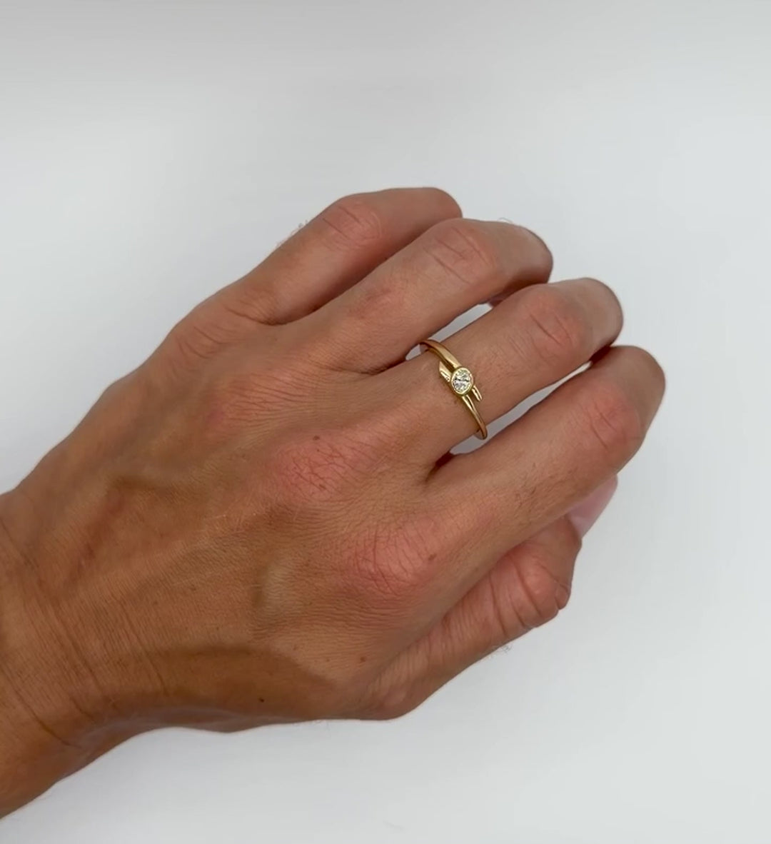Dainty Oval Bezel Wrap Ring