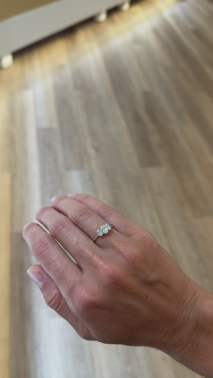 Oval Trio Lab Diamond Ring