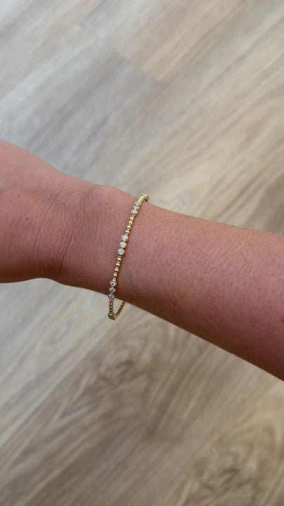 Trio of Diamonds Flexi Bangle
