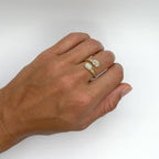 Two Stone Oval Lab Diamond Wrap Ring