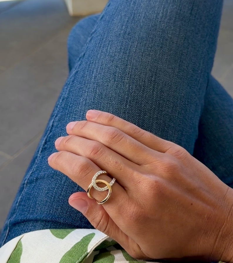 Intertwining Cocktail Ring
