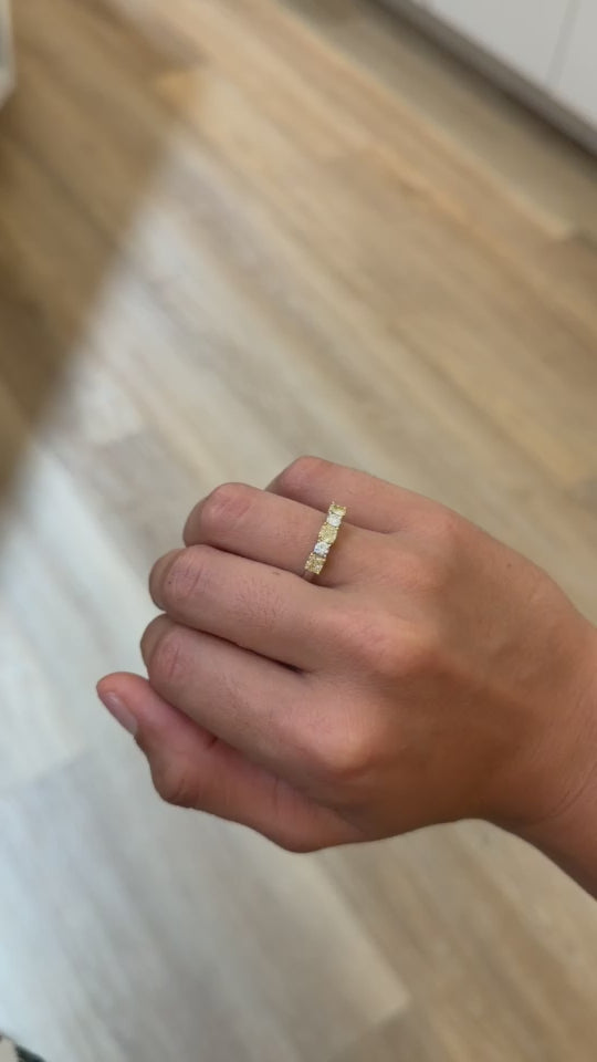 Yellow & White Lab Diamond Ring