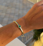Oval Emerald bangle