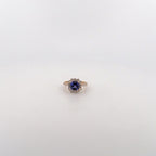 Tanzanite Ring with Diamond Sunburst Halo