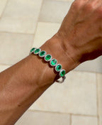 Emerald and Diamond Statement Bangle