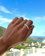 Diamond Criss-Cross Rope Ring