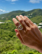 Intertwining Chunky Cocktail Ring