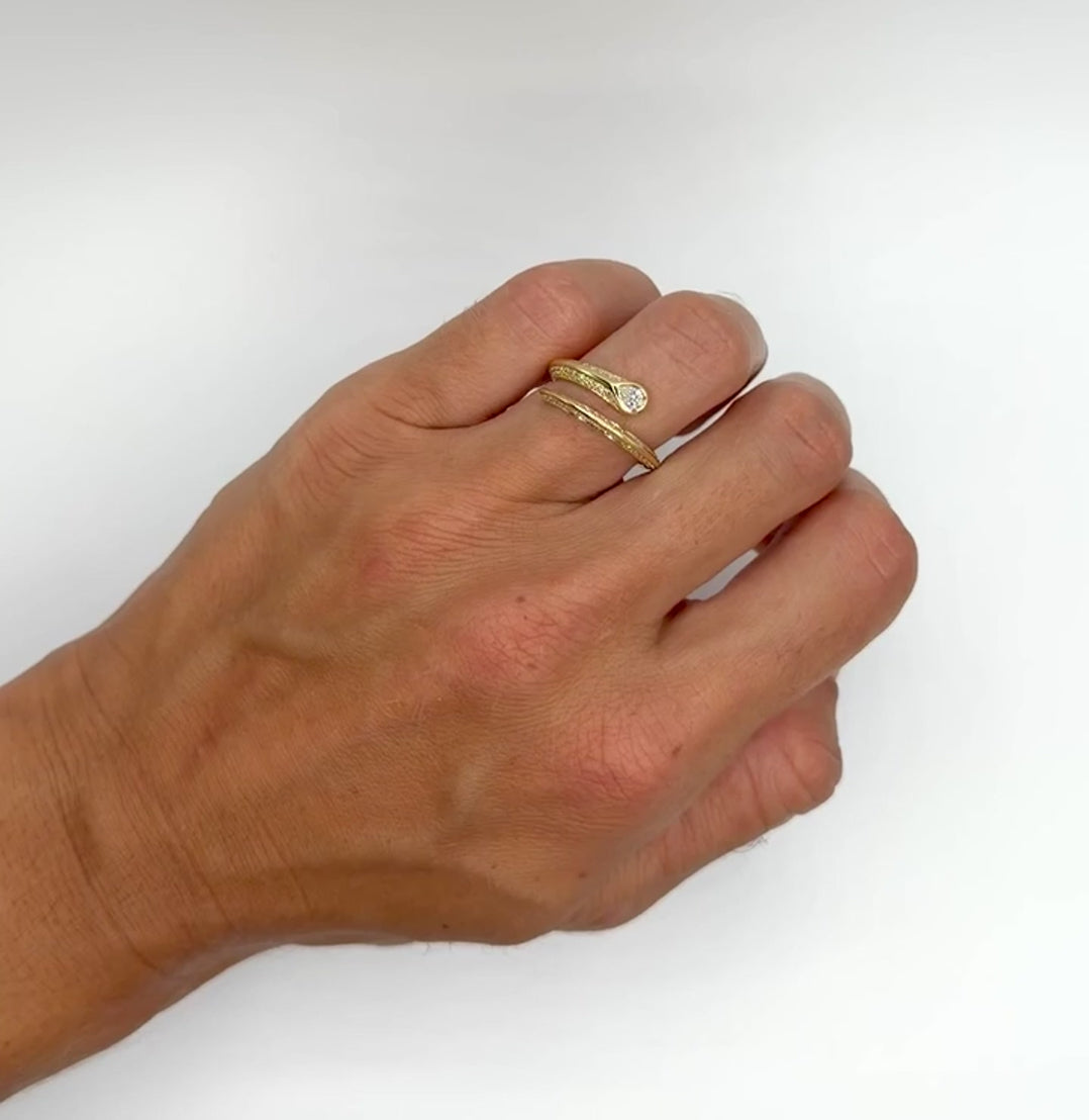 Snake Wrap Diamond Ring