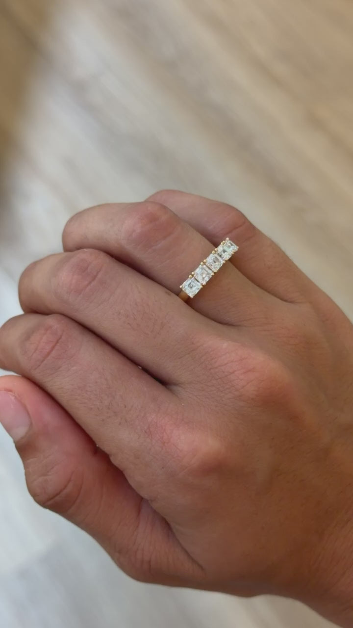 Asscher-Cut Lab Diamond Band