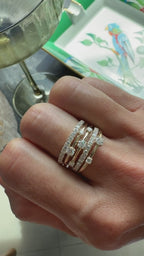Layered Diamond Stack Ring