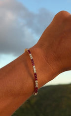 Ruby & Diamond Flexi Bangle
