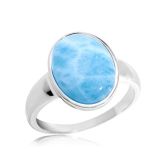 Oval Larimar Ring