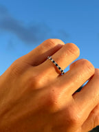 Mini Sapphire and Diamond Ring