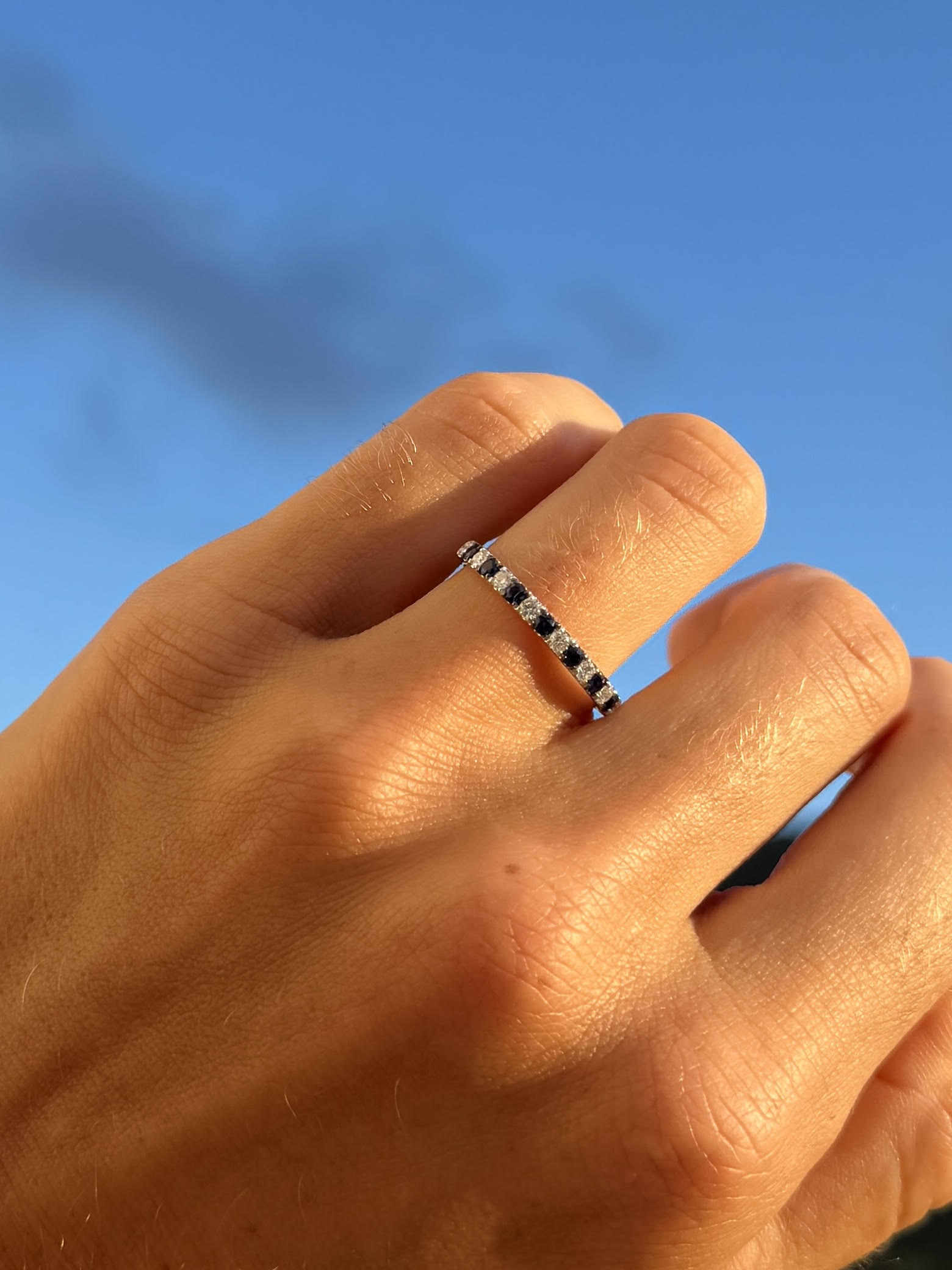 Mini Sapphire and Diamond Ring